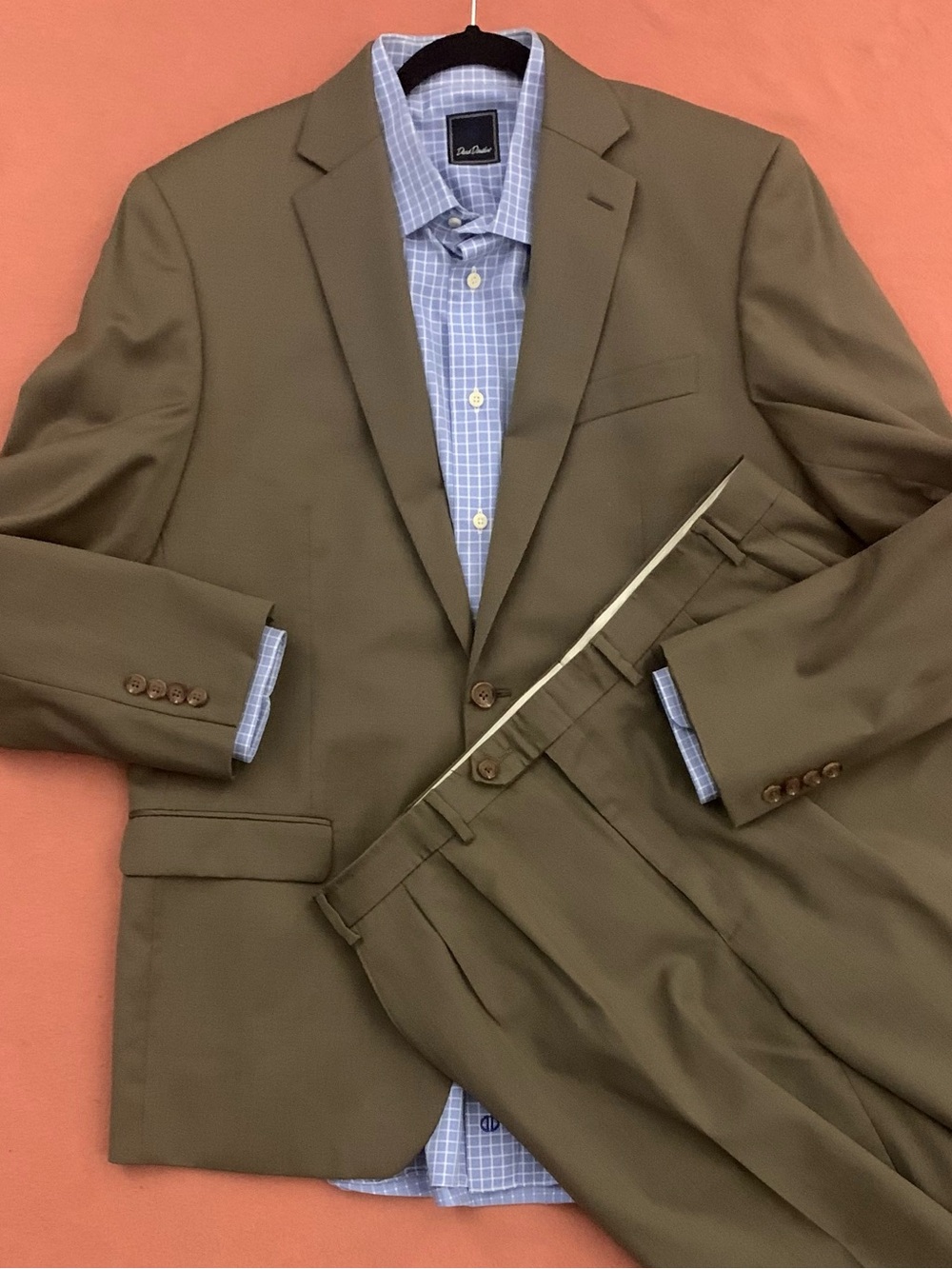 RL LAUREN 100% Wool Golden Olive Suit